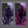 Retro Colorful Flower Printed Tempered Glass Phone Case for Motorola Moto Edge 50 Fusion 40 Neo 30 Pro G85 G84 G55 Floral Cover