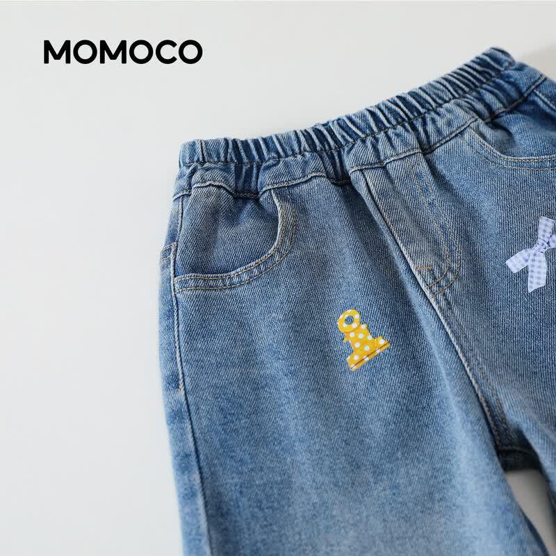 MOMOCO Garlic Bear Series Girls' Denim Jeans