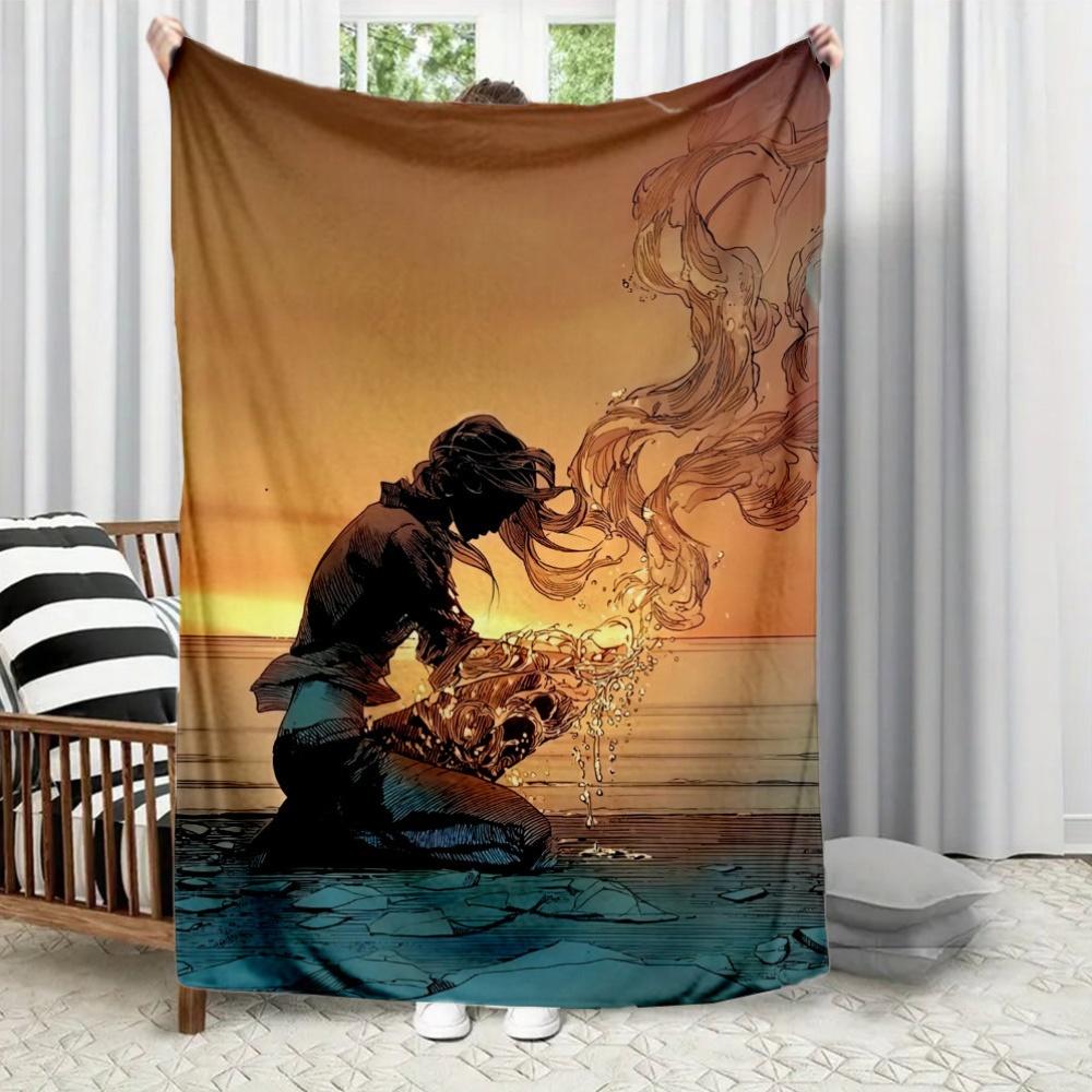 

Artistic soul design pattern Flannel printed blanket suitable for all seasons suitable for living room office sofa and travel 75x100cm