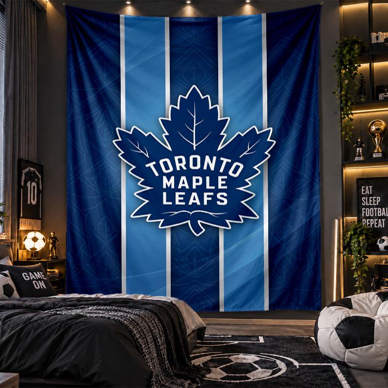 Wall Hanging Tapestry Toronto Maple Leafs Print Cloth for Living Room Bedroom Home Decor