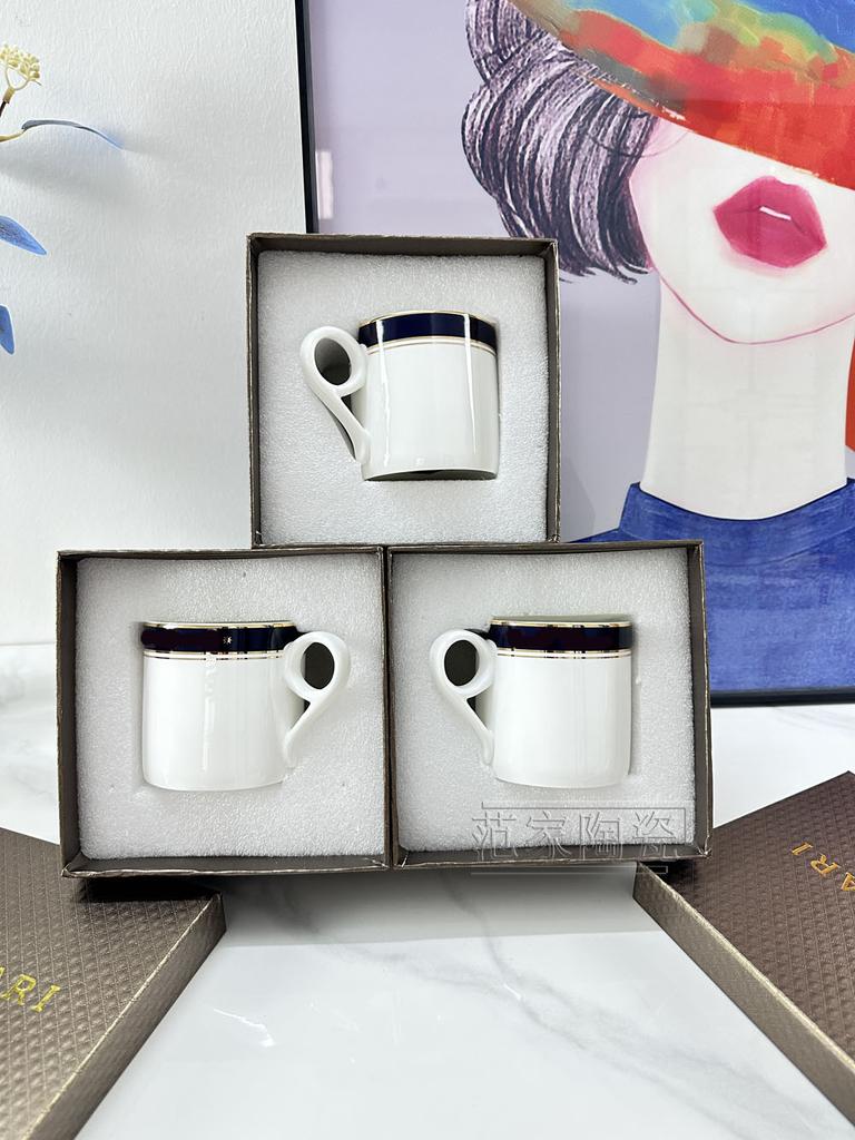 European Light Luxury Fashion Afternoon Tea Coffee Set Blue Phnom Penh Bone China Double Cup Saucer Office Water Cup Fruit Plate