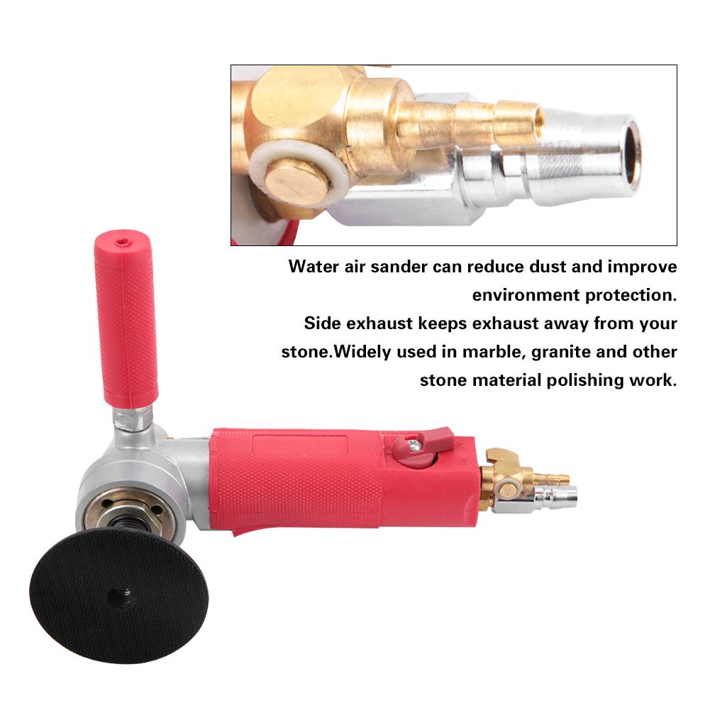3" Pneumatická vodní leštička Vysokorychlostní mokrá vzduchová bruska Vzduchová bruska 4300 ot/min pro mramorový kámen