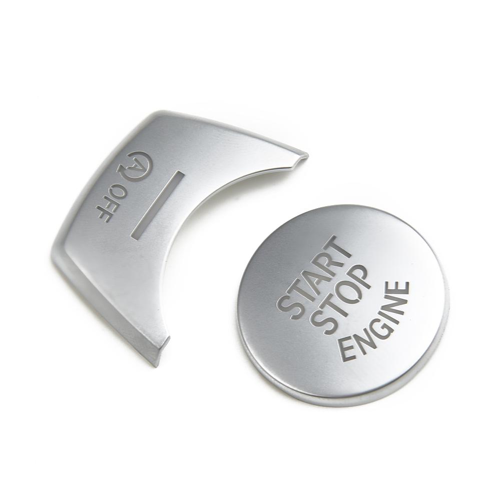 Equipment Button Cover Start ABS Engine Parts Switch 2pcs Chrome For BMW 5 / 6 / 7 Series F10 GT F07 2011-2017