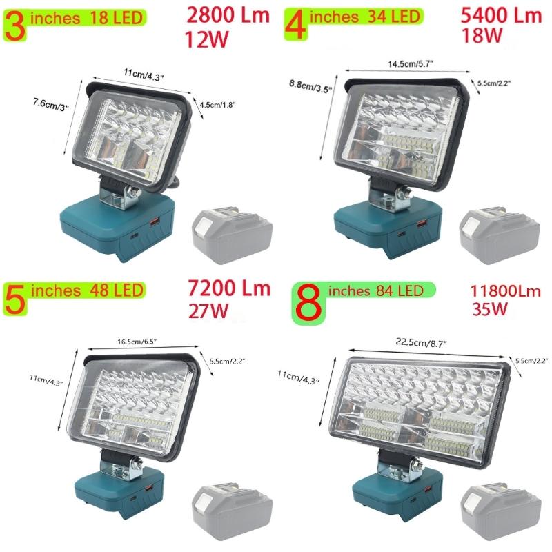 Impermeable ABS Building Flood Light With Tool Battery Agreement And Intelligent Charging Connection