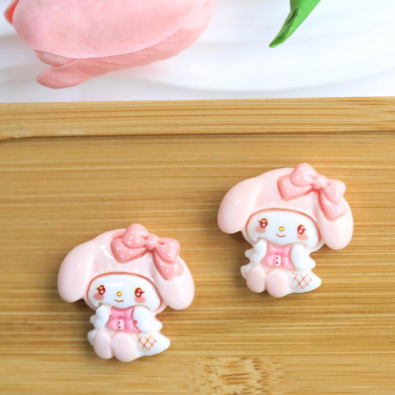 30/200PCS Sanrio Animal Cartoon DIY Resin Accessories Headbands Hair Clips Cup Stickers Resin Material