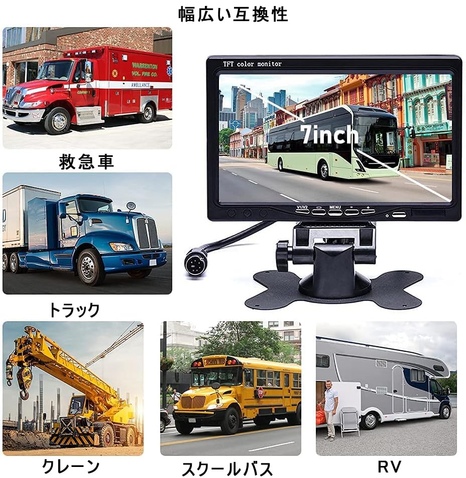 Stynxro Car Backlight Rear Rear Dual Video Wireless Remote Easy To Suitable for 7" Monitor, On-Dash Monitor, Function, Monitor, Display, Input,