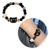 Trendy Lucky Cat Bracelet Natural Stone Cute Beads Bangle Adjustable Hand Chain