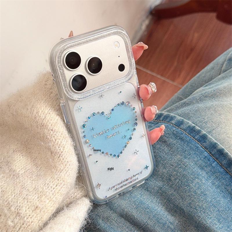 

Fresh Diamond Blue Heart iPhone Case for 17/16 Pro Max/15/14 - Women s Edition iPhone 15