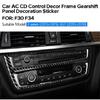 Carbon Fiber Air Condition Button Panel Stick Cover For BMW 3 4 Series F30 F33