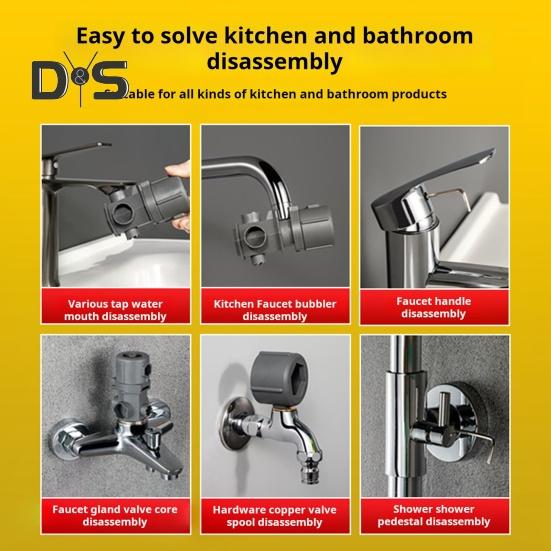 16-in-1 Multifunctional Wrench Tool Set Durable Construction Compact Design Portable Multifunctional Faucet Wrench Repair Tool