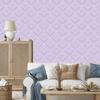Geometric Diamonds Wallpaper Lavender and Light Gray 50x1000