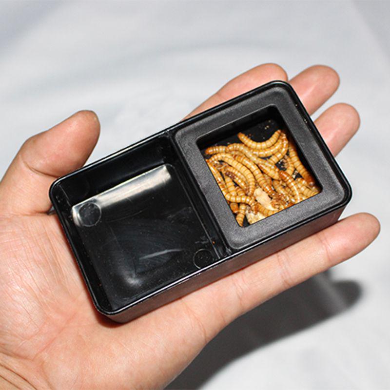 Black Plastic Reptiles Water Food Box Terrarium For Feeding Breeding Insect Turtle Pet