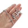 Punk Multi-Layered Chain Necklace Women Silver Butterfly Cross Angel Pendants Hip Hop Grunge Street Jewelry