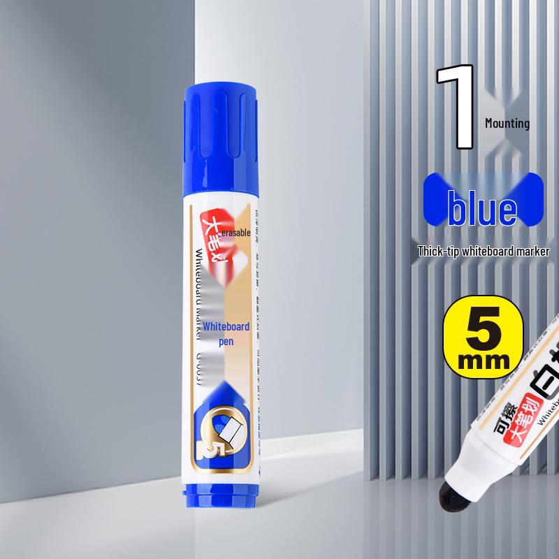 Jin Wannian Erasable 5mm Round Tip Refillable Whiteboard Marker, Water-Based Drawing Pen