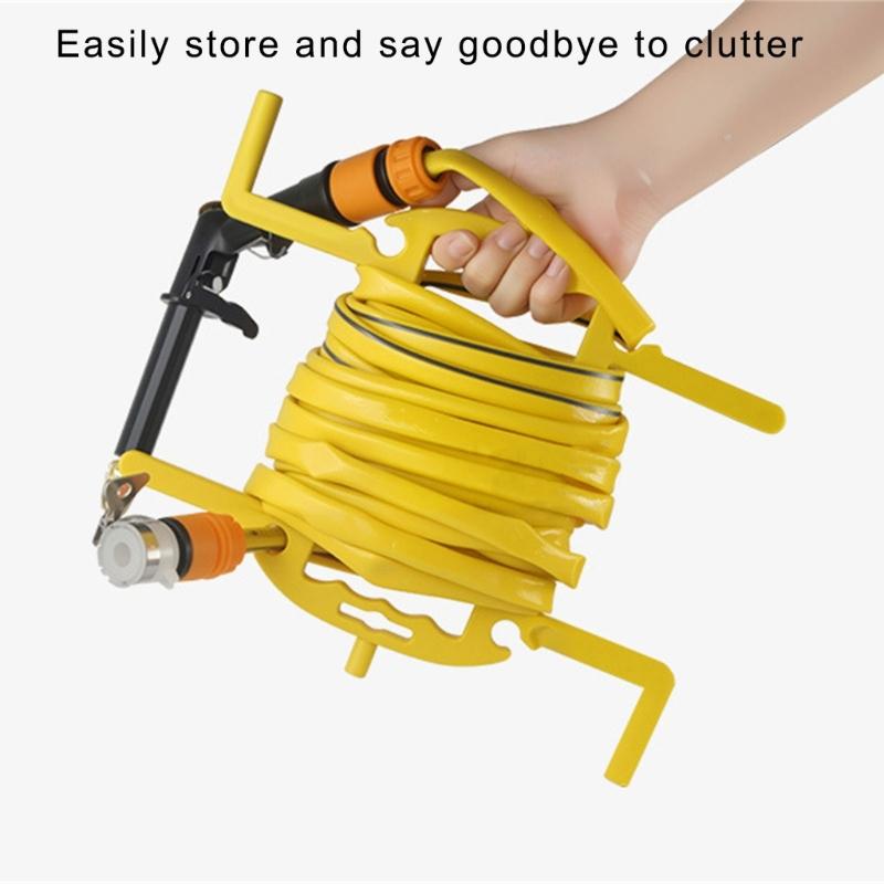 Water Hose Storage Rack for Car Washing Sturdy Plastic Hose Reels Organizers With Quick Access Designs
