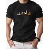 T-shirt da uomo alla moda, top sportivo, camicia casual traspirante a maniche corte con una stampa unica della vita di un pulcino