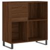VidaXL Record Cabinet Brown Oak 84.5x38x89 Cm Engineered Wood 831787