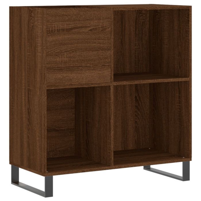 VidaXL Record Cabinet Brown Oak 84.5x38x89 Cm Engineered Wood 831787