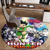 1pc Hunter x Hunter Anime Cartoon Design Round Carpet for Office Chair Mat, Non-Slip Rug Suitable for Home Decoration, Living Room, Bedroom