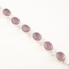 Rare Purple Cat's Eye Gemstone 925 Sterling Silver Jewelry Handmade Bracelet 8" RB-4-25