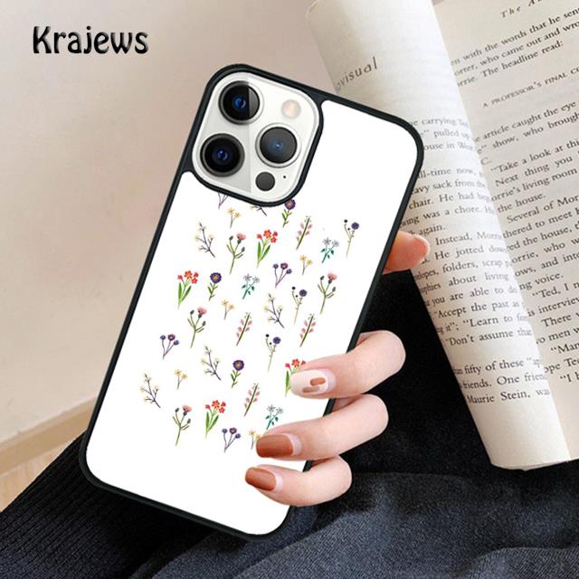 Minimalist Aesthetic Flower Phone Case For iPhone 17 Air 16 15 14 Max Plus 11 12 13 Pro Max Phone Cover Coque Fundas