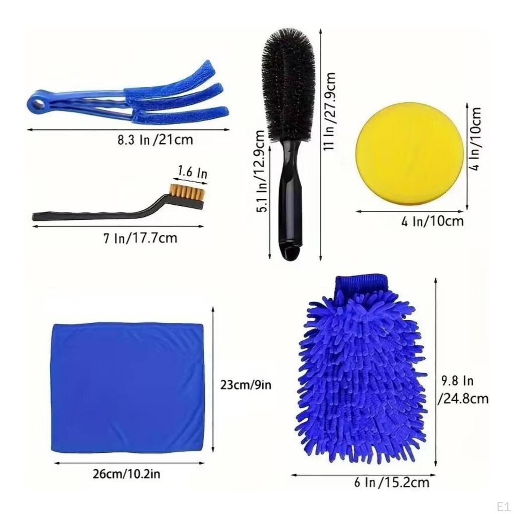 27 Pieces Car Cleaning Brush Kit Multi-Surface Polish Applicator
