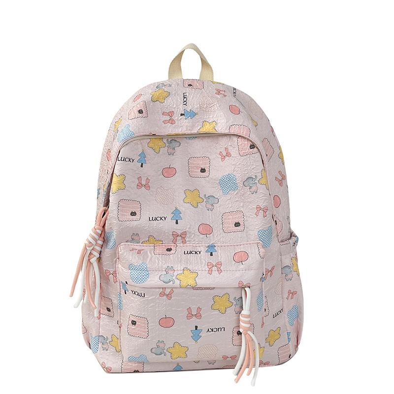 

Рюкзак с рисунком, женский компьютерный рюкзак, легкий, большой емкости, школьная сумка для школьников розовый