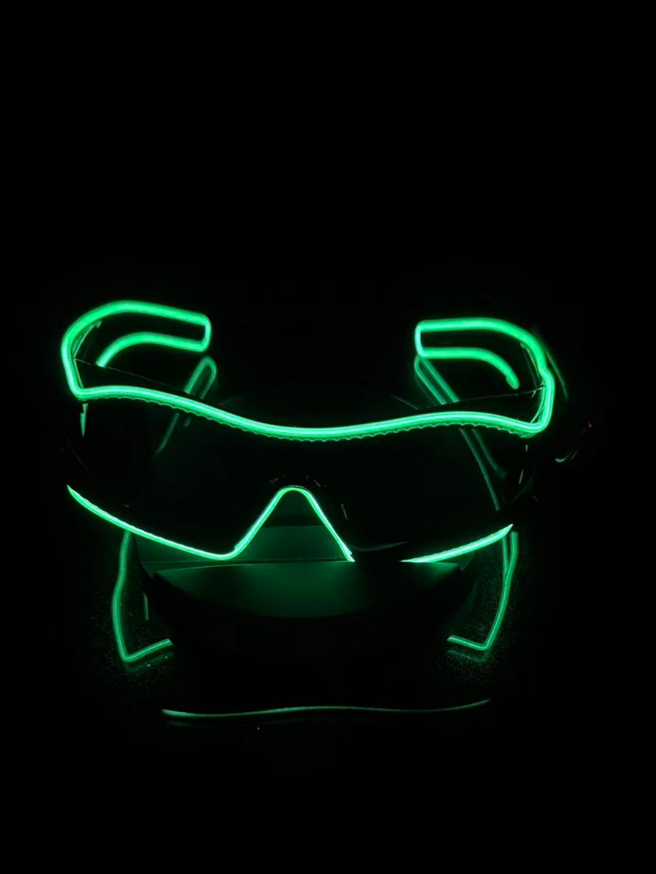

Wireless El Luminous Glasses Disco Luminous Led Online Celebrity Sunglasses Pixel Ktv Bar Atmosphere Concert Flash. green