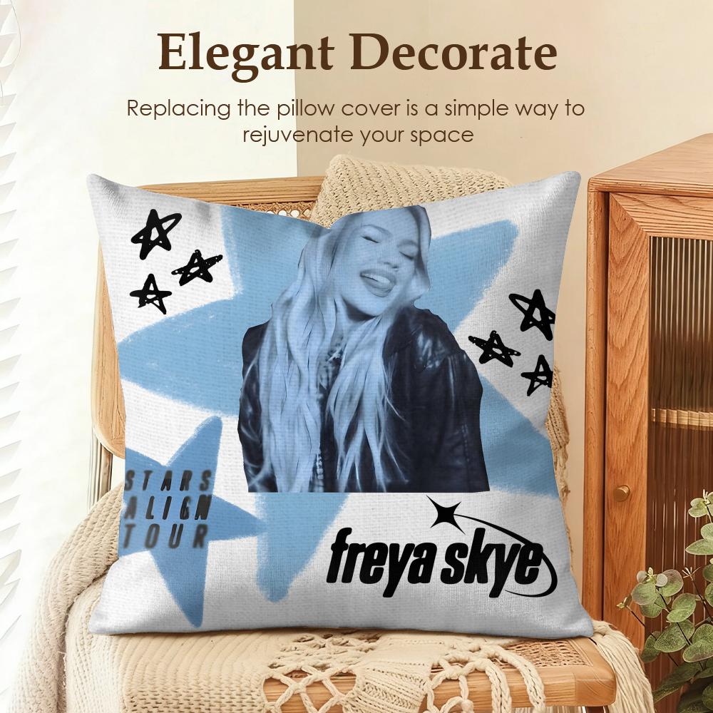 Singer Freya SSkye Cushion Cover Natural Linen Organic Fabric DoubleSided Printing Sofa Home Decor Gift Pillow Case
