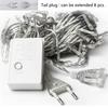 5M LED Icicle Curtain String Lights Christmas Garland Droop Light Wedding Garden Street Outdoor Decorative Lighting EU Plug
