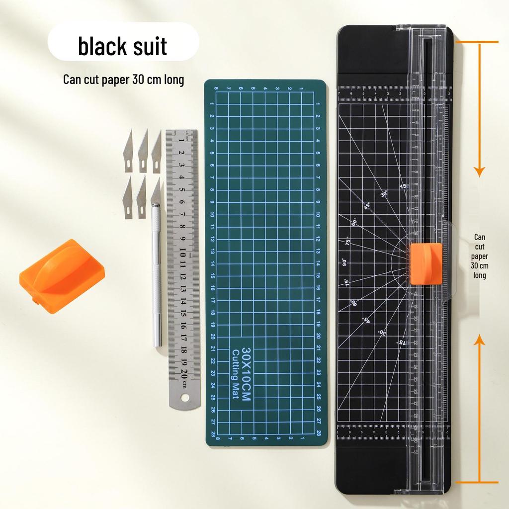 Dual Blade Portable Paper Cutter - Durable Sharp Craft & Office Knife for Students and Artists