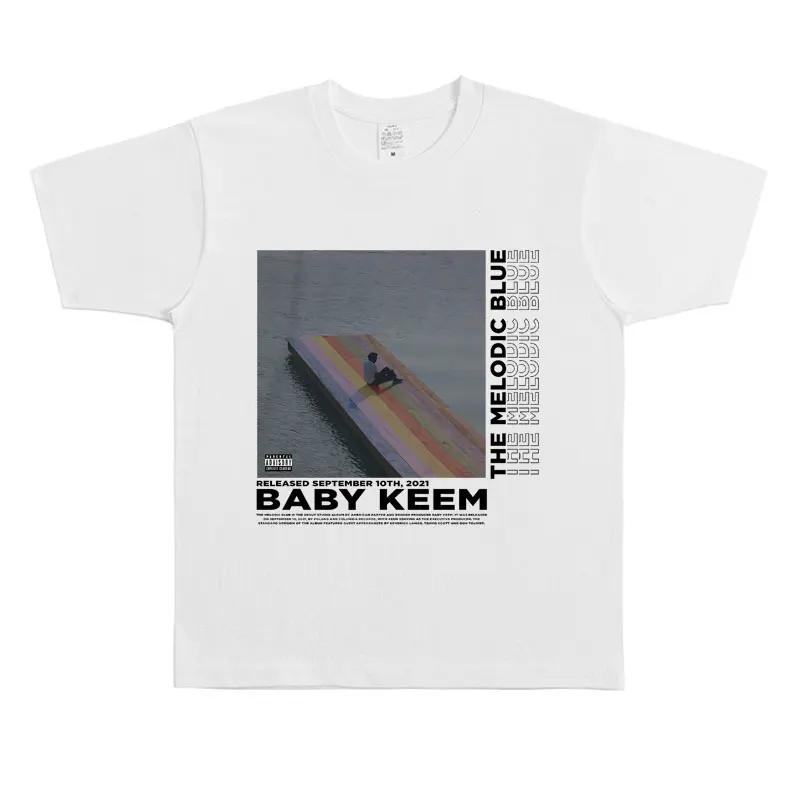 

Хип-хоп исполнитель Baby Keem Футболка с графическим принтом The Melodic Blue Мужская Женская Модная Оверсайз Футболка Мужская Винтажная Хип-хоп Футболка с коротким рукавом S
