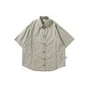 Hong Kong Style Retro Short Sleeved Shirt Men's Summer Japanese Loose Workwear Casual Five Quarter Sleeved Top Jacket