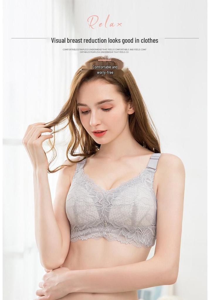 Ultra-Thin Adjustable Plus Size Full Coverage Wireless Push-Up Bra for Large Busts