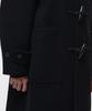 Musinsa Standard Wool Blend Oversized Duffle Coat [Black]