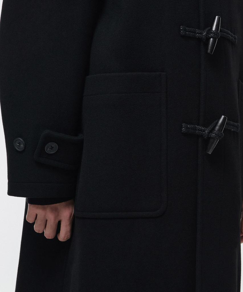 Musinsa Standard Wool Blend Oversized Duffle Coat [Black]