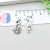 Set di 100 Ciondoli Gatto Farfalla Luna Argento Antico per Braccialetti e Collane Fai da Te
