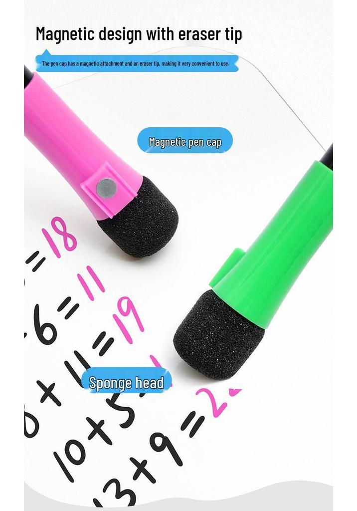 Letu 8830A Magnetic Whiteboard Marker with Eraser - Eco-friendly, Colorful, Easy-to-Erase Pen for Children & Students
