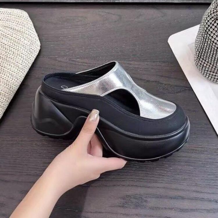 Summer High Thick Bottom Summer Shoe Casual Height Increase Party Modern Versatile Platform Women Sandals Baotou Slippers