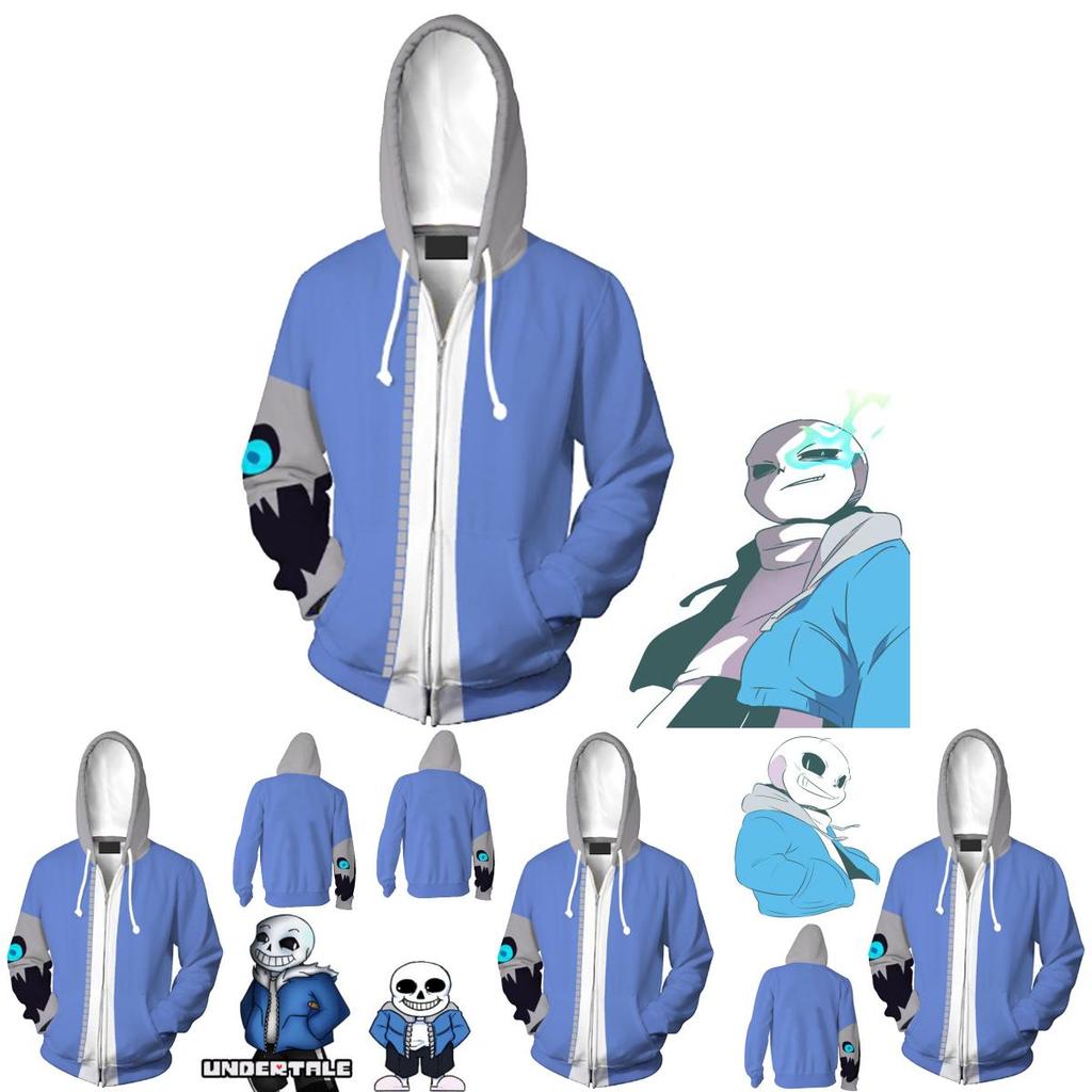 Felpa con cappuccio e giacca Cosplay 3D di Undertale Sans Design Morbido e Confortevole Per Tutti
