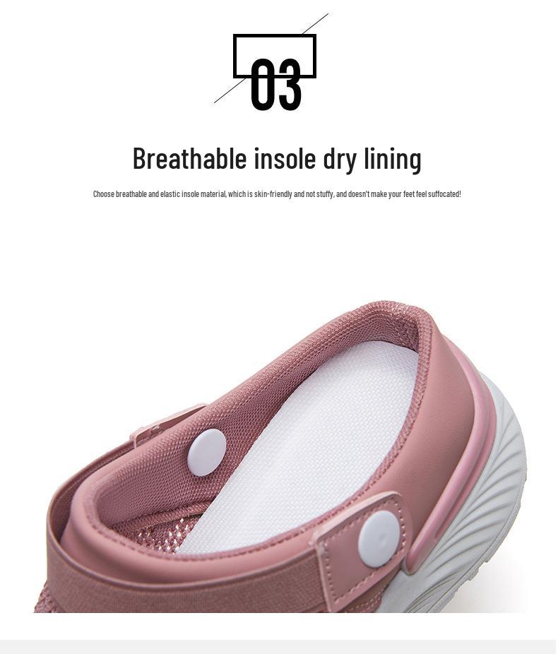Women's Flyknit Breathable Closed-Toe Casual Mesh Slippers