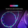 Luminous Fast-Charging Data Cable with Colorful Flowing Light for Huawei, Apple, and Android Type-C Devices