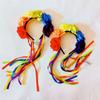 Rainbow Rose Flower Fluttering Ribbon Hair Bands Fluttering Ribbon Headpieces Hair Accessories Pride Day