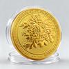 Luoyang Ancient City Metal Commemorative Coin, Peony Flower, Ancient Architecture Pattern Tourist Attraction Commemorative Medal, Cultural Creative