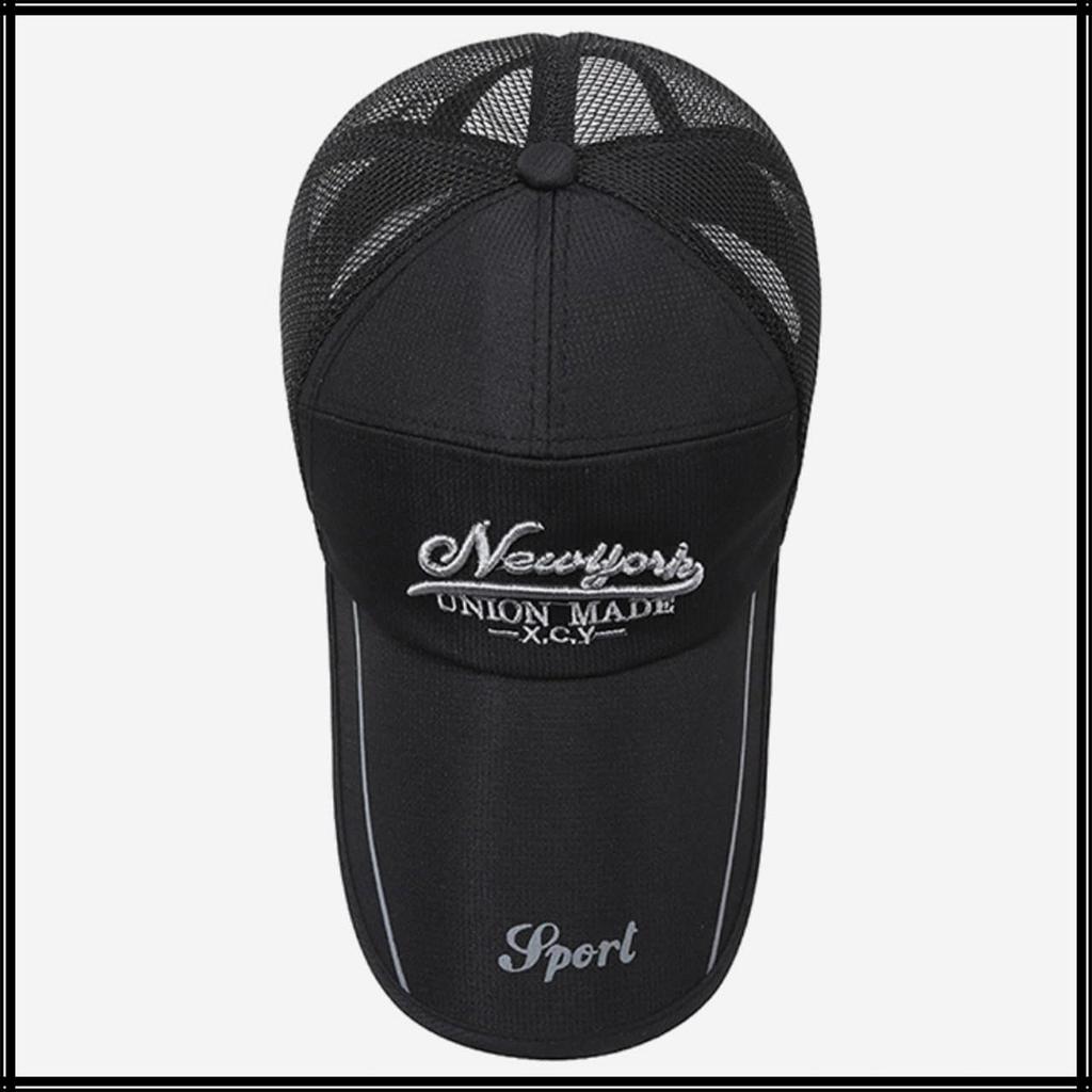 CZA482 [White Fang] Hat, Cap, Mesh, Baseball, Sunshade, Embroidery, Sports, Stylish, Men's, Women's, (White)
