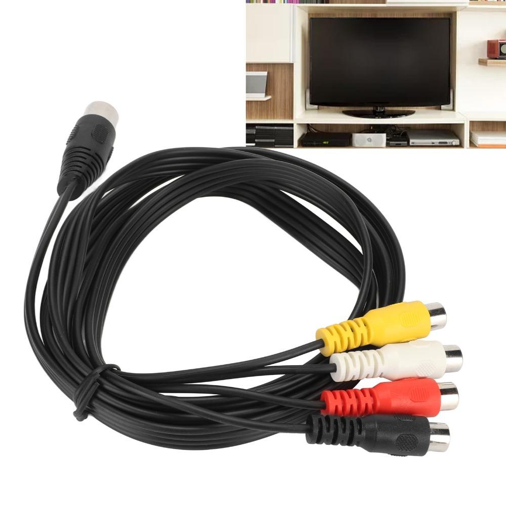 4.9ft Audio Cable Connector Professional Conversion Cord Durable DIN 5 Pin to 4RCA Cord  Home Audio