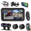 Motorcycle DVR Dual Recording And Split Screen Display Motorcycle DVR Support Tire Pressure Sensor