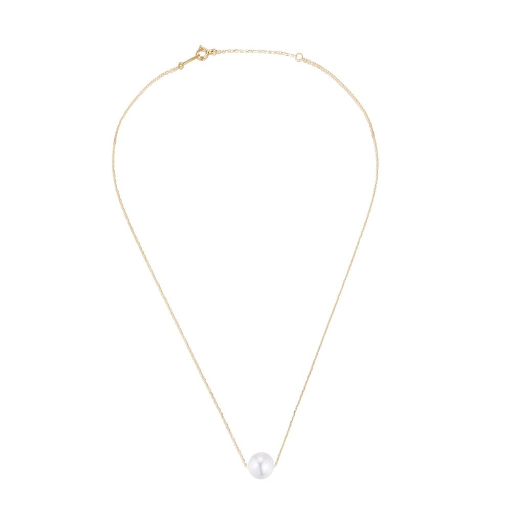 PEARL Made In Japan Natural Pearl Necklace for Akoya Pearl Everyday Single Pearl [KOKO JEWELRY] Women, Necklace, Casual, Wear, B. (8.5-8.9mm)