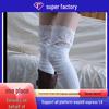 Women's White Vertical Stripe Lace Trim Over-the-Knee Boot Socks