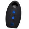 [IKT] Silicone Cover for Nissan Car Intelligent Key 2 Buttons Black Blue / Notebook